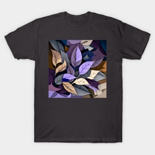 Lovely Lady Series ! - Elegant autumn leaves with exotic lavender shades T-Shirt